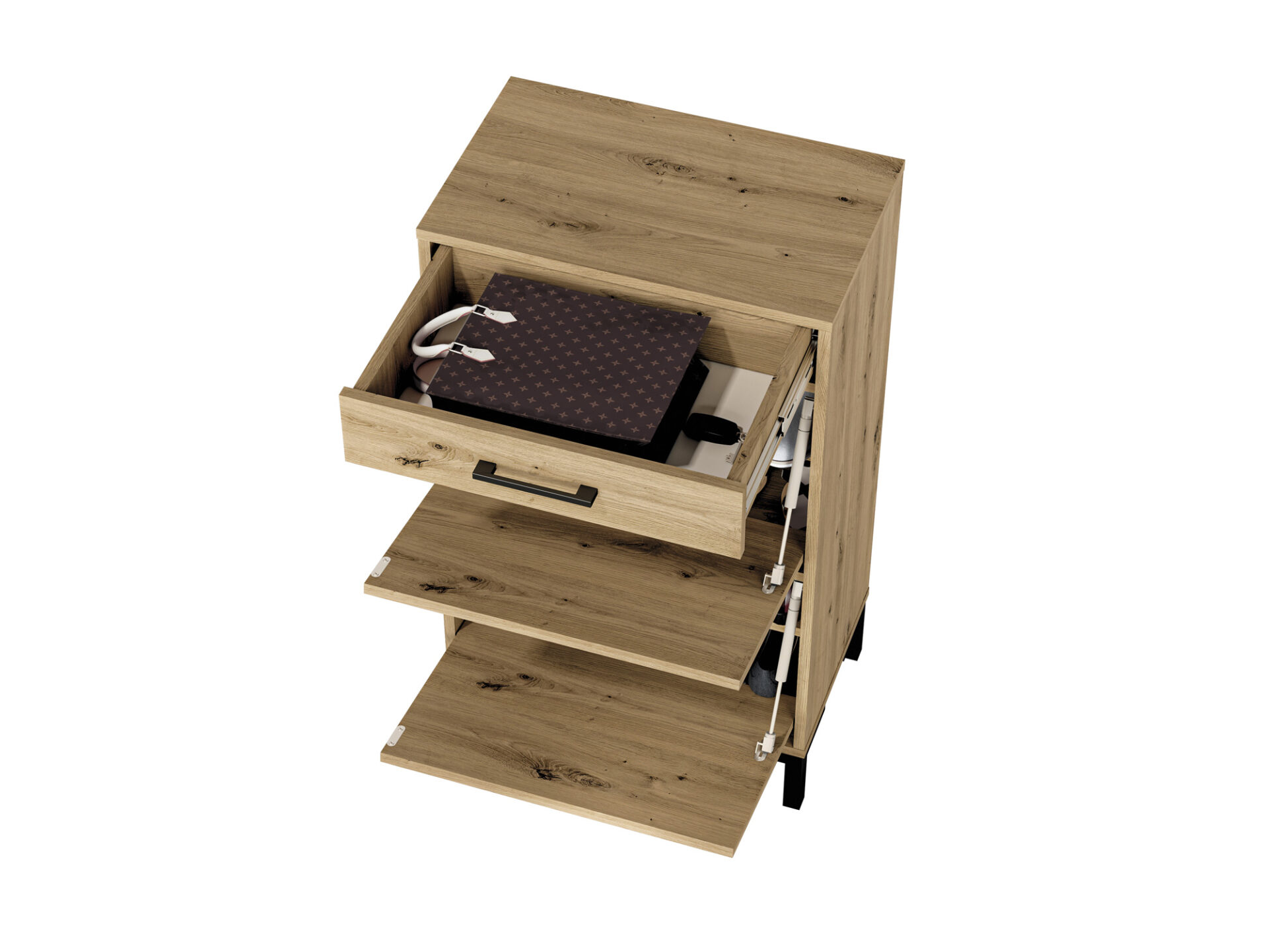 Nevio 02 Artisan Oak - Apavu skapis — 9 attēls