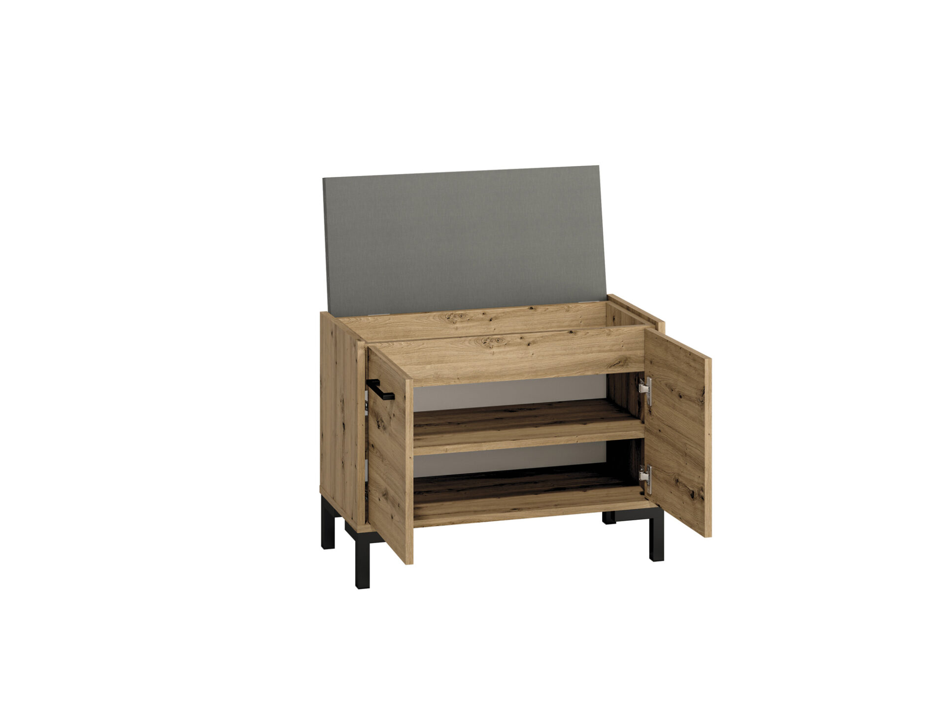 Nevio 04 Artisan Oak - Apavu skapis — 2 attēls