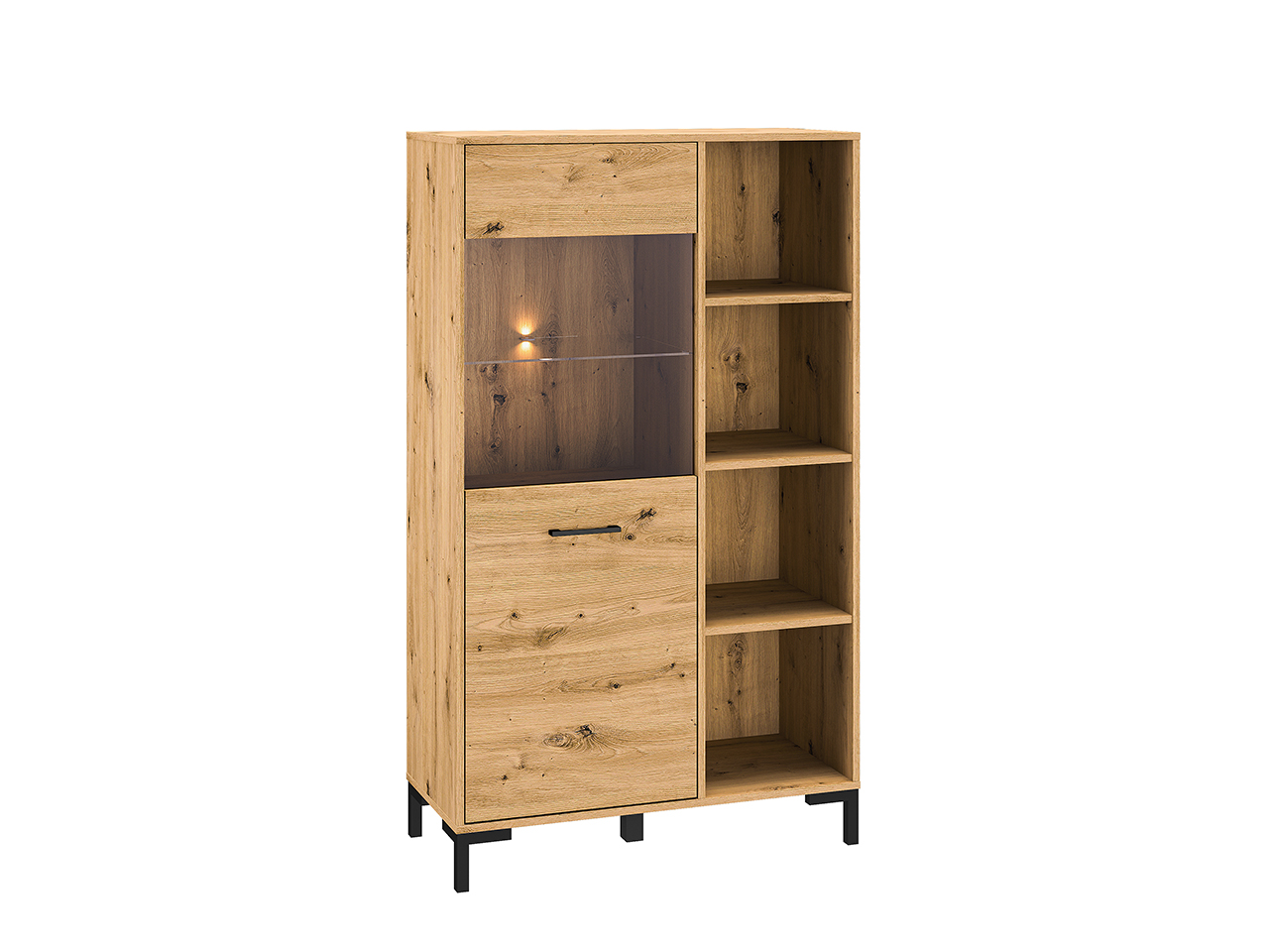 Nevio 19 Artisan Oak - vitrīna