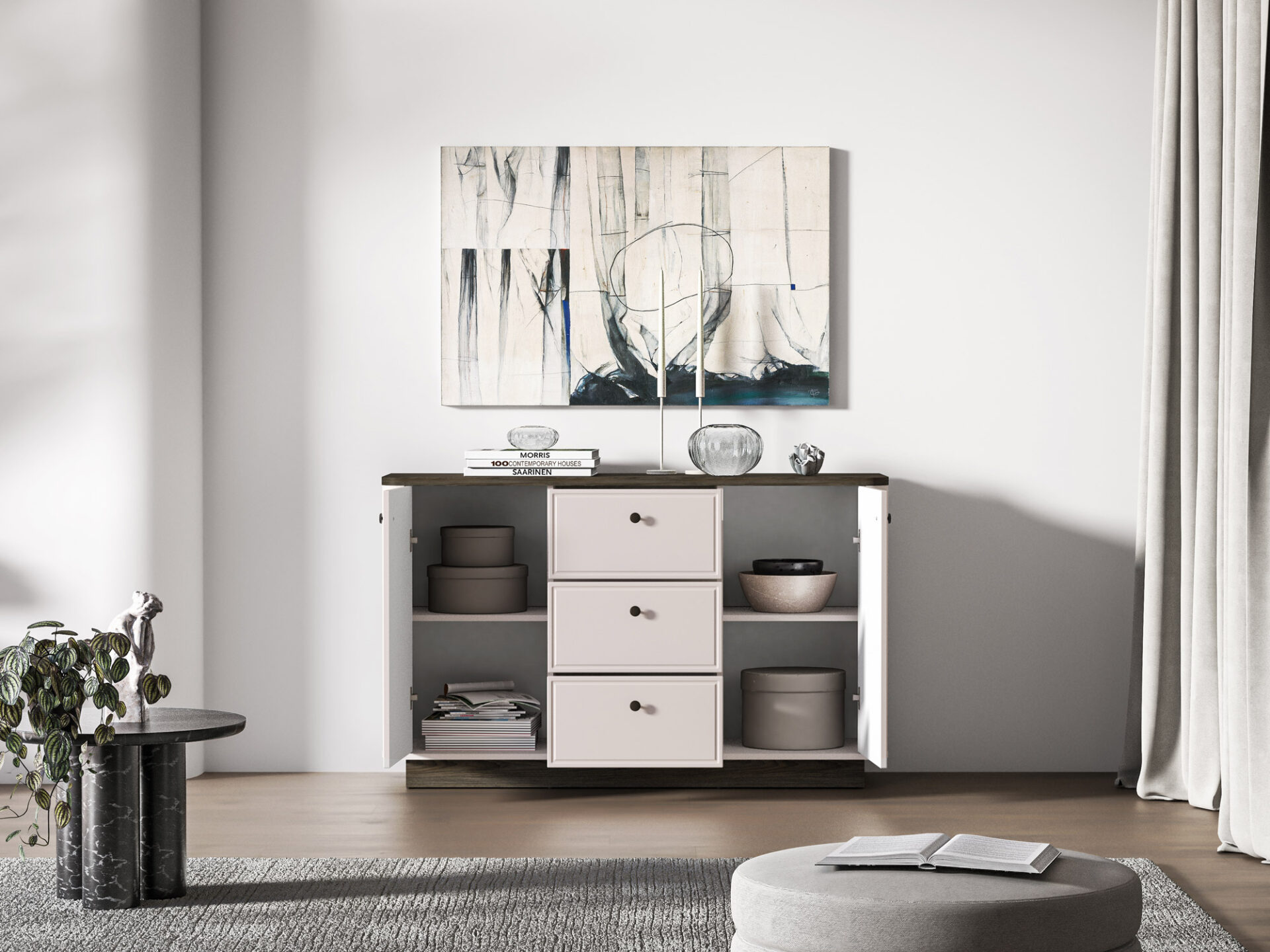 Vilavio 04 tumši vējdzirnavu ozols / kašmira krāsa - 2D3S kumode — изображение 4