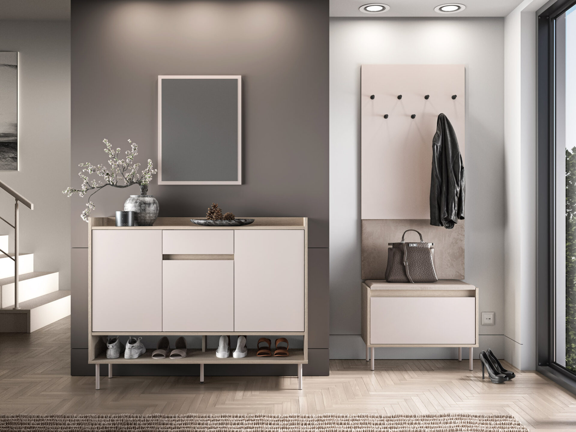 Voco 02 kremonas ozols terakota / kašmirs - 3D1S kumode — 9 attēls
