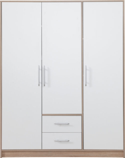 SMART 2 skapis, Sonoma ozols + balts lux, bez spoguļa