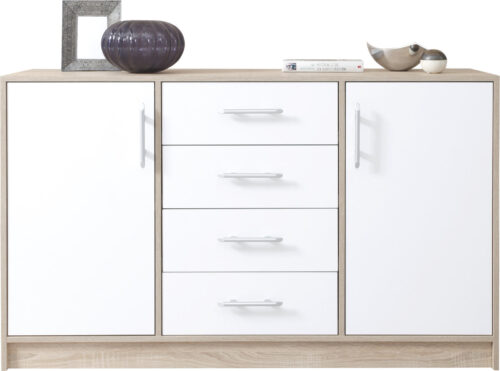 SMART liela kumode, Sonoma ozols + balta luksusa krāsa