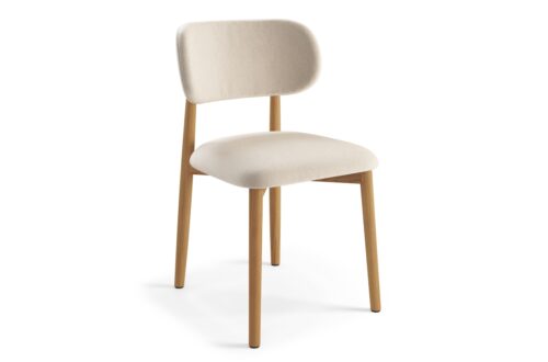 ALDO Beige (Apia 453 audums) / lakots ozolkoka rāmis – KOKA KRĒSLS DZĪVOJAMĀ ISTABĀ, ĒDAMISTABĀ, RETRO VIRTUVĒ