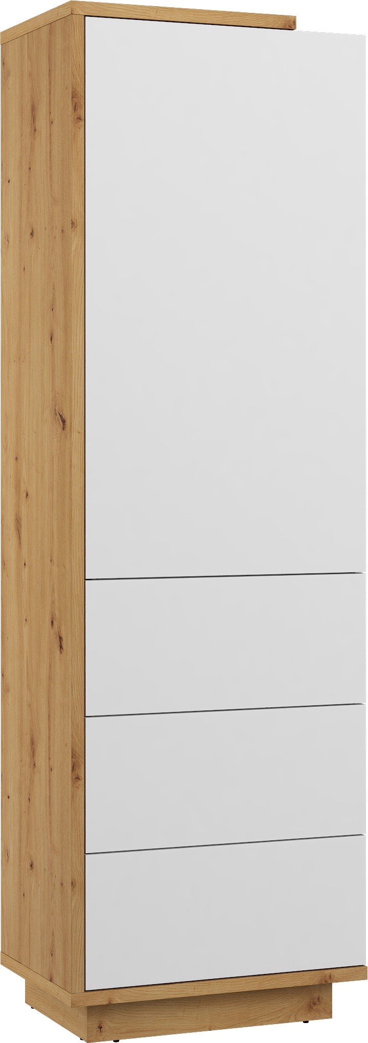 BRITA 01 mēbeles, slēgts plaukts, artisan ozols/spīdīgi balta krāsa