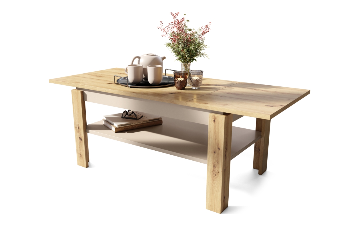 ASTI-R Artisan Oak/Beige (Champagne) - MODERNS SOLS/GALDS AR IZVIETOJAMU GALDA VIRSMU — изображение 7