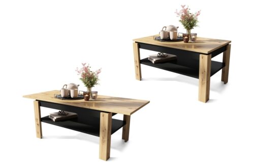 ASTI-R Artisan Oak/Black – MODERNS SOLS/DEKĀ AR IZGARINOŠU GALDA VIRSMU