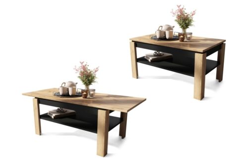 ASTI-R Craft ozols, zelta/melns – MODERNS SOLS/GALDS AR IZVIETOJAMU GALDA VIRSMU