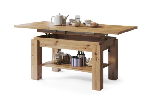 ASTORIA Artisan Oak – SALOKAMAIS KAFIJAS GALDIŅŠ AR PLAUKTU