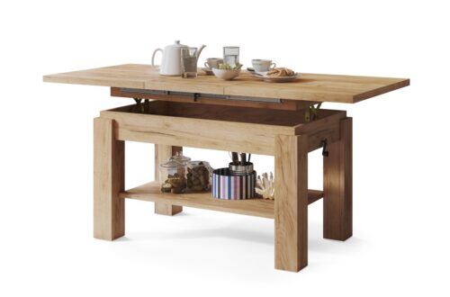 ASTORIA Golden Craft Oak – SALOKĀMS SOLS AR PACELAMU GALDU UN PLAUKTU
