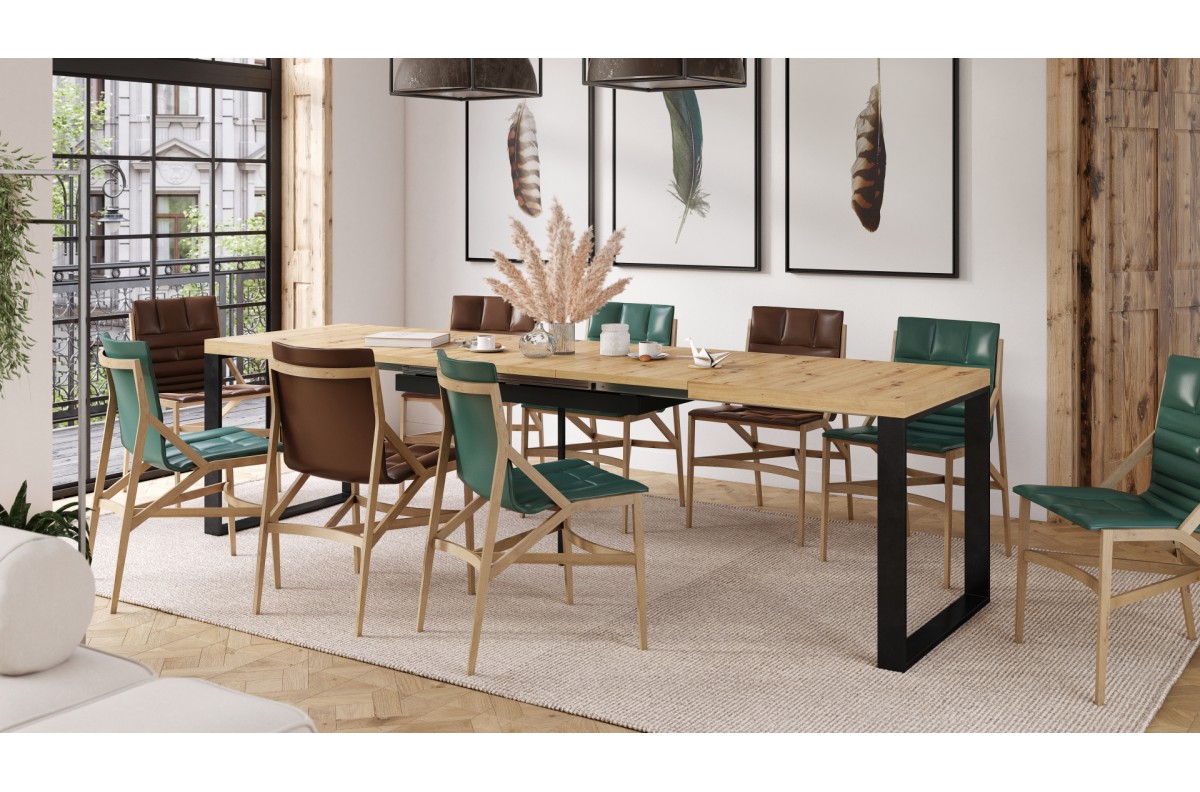 AVARI Artisan Oak - DZĪVOJAMĀS ISTABAS/ĒDAMISTABAS GALDS, IZGARINOŠS LĪDZ 270 VAI 290 CM! — изображение 2