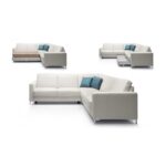 Stūra dīvāns Basic 2.5F - E - 2SK Etap ādas dīvāns L4