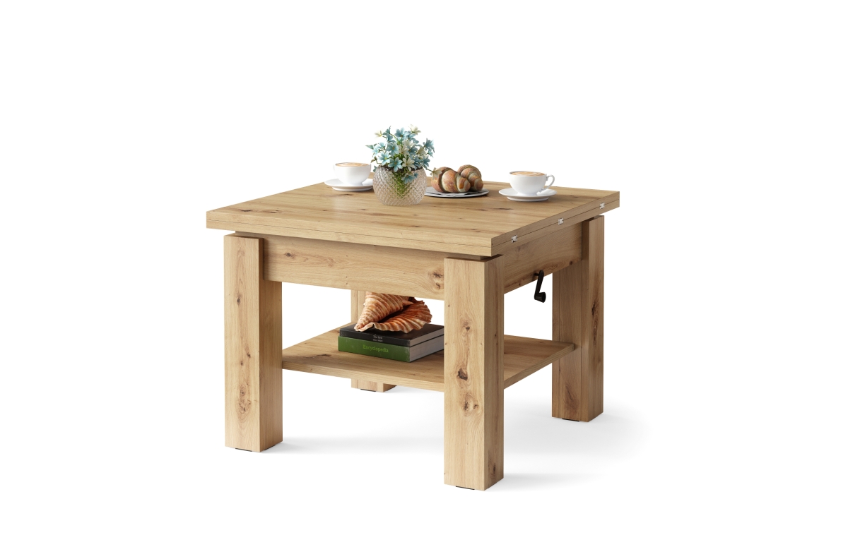 CLEO Artisan Oak - Kafijas galdiņš ar izvelkamu un paceļamu virsmu — изображение 7