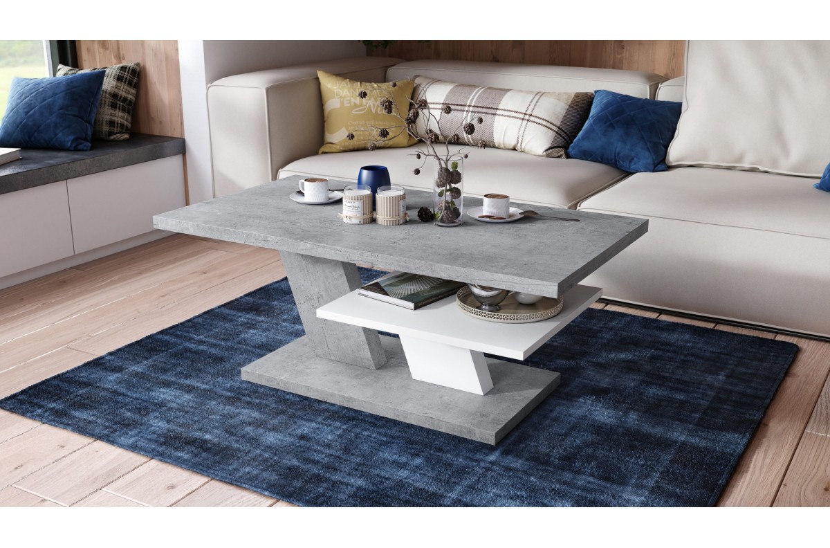 CLIFF MAT Millenium Concrete/White - MODERNS KAFIJAS GALDIŅŠ — изображение 2