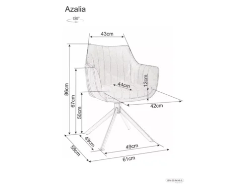 Azalia Velvet krēsls AZALIAVCJSZ