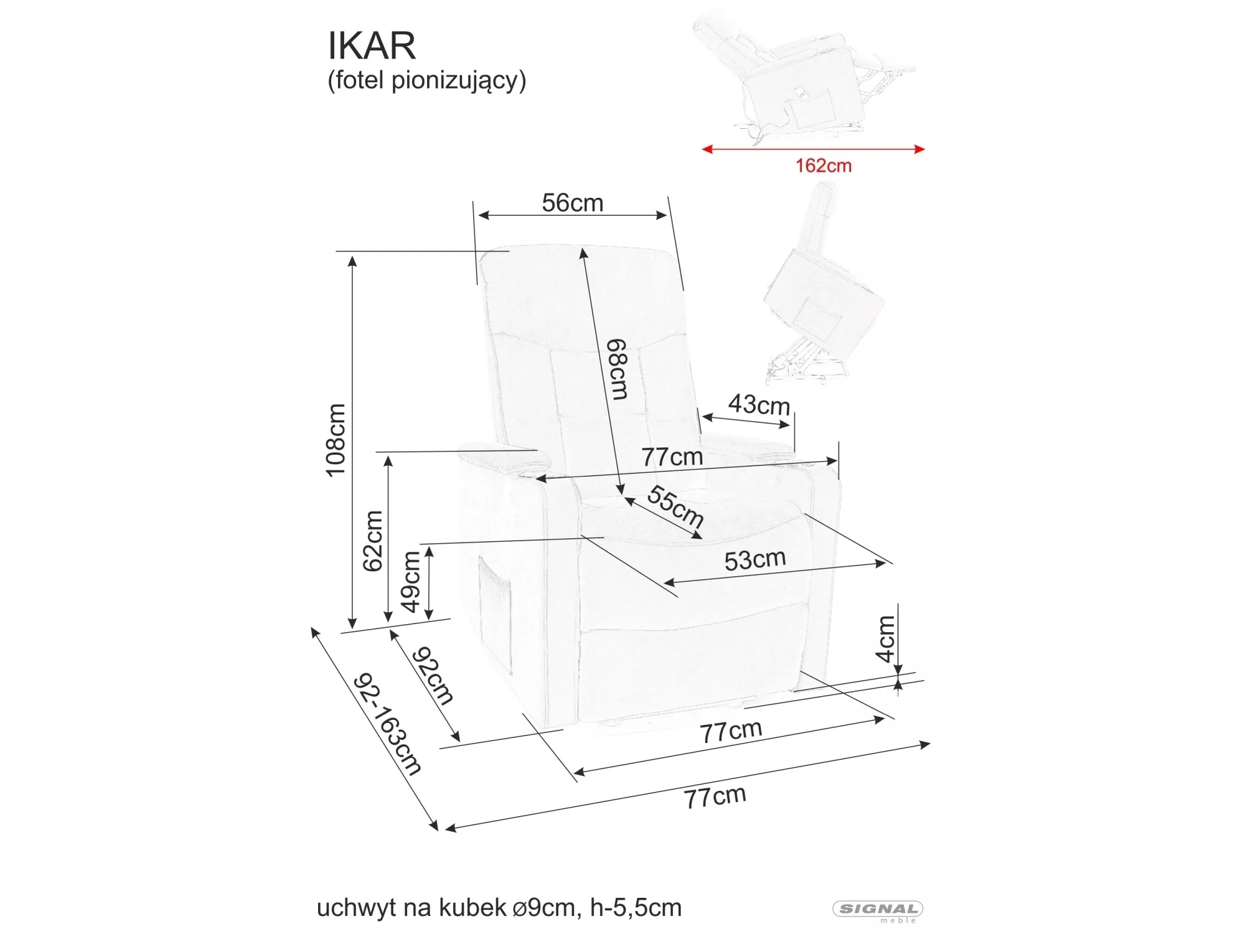 Ikar IKARVCB atgāžams krēsls — изображение 7