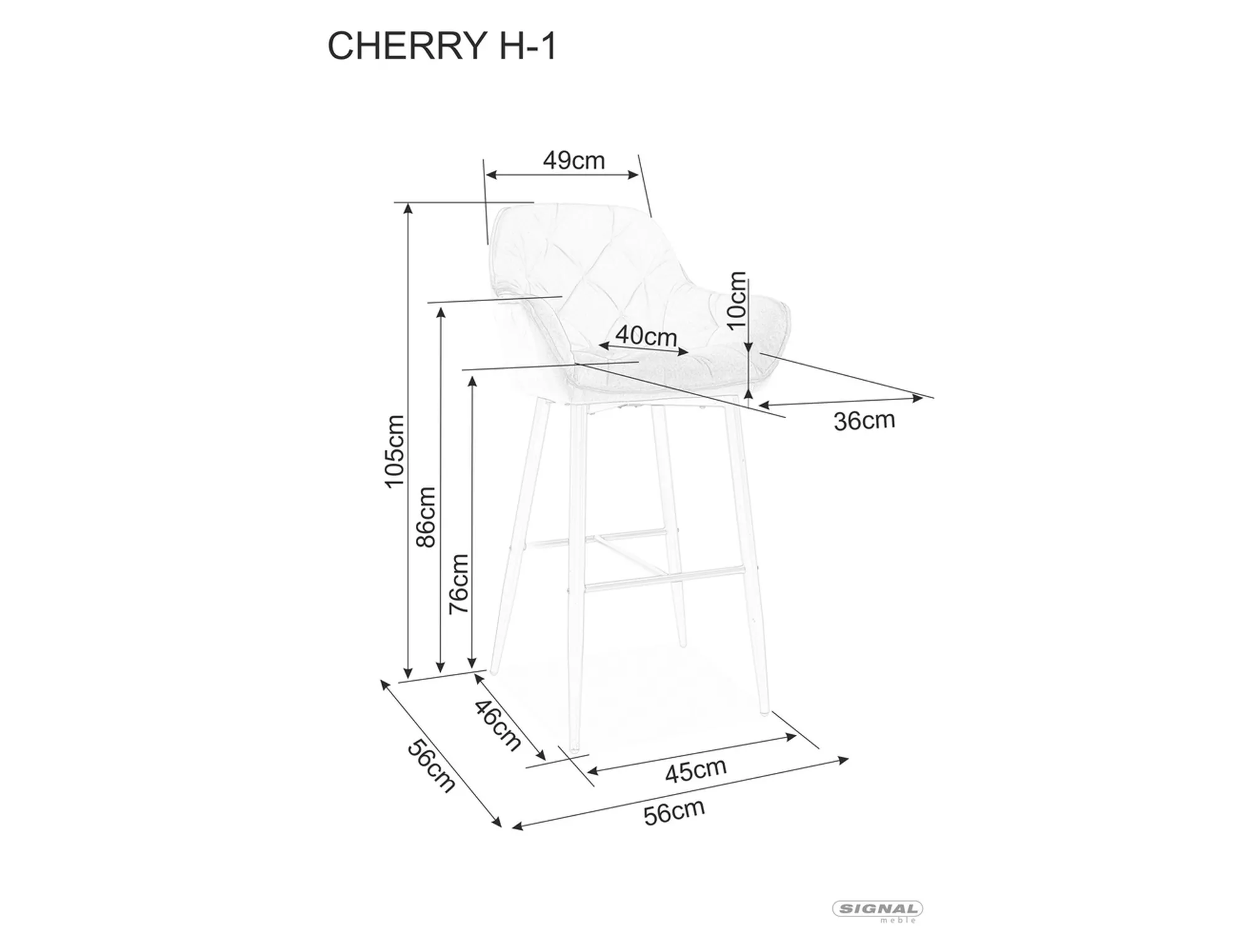 Cherry H-1 samta krēsls CHERRYH1VCSZ — изображение 2