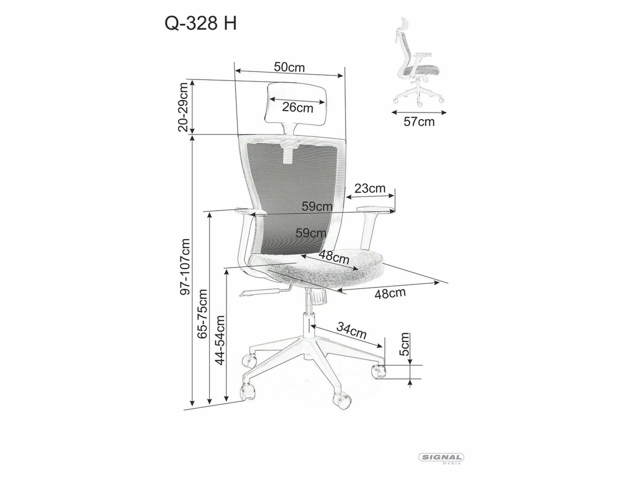 Q-328H OBRQ328HCN grozāmais krēsls — изображение 6