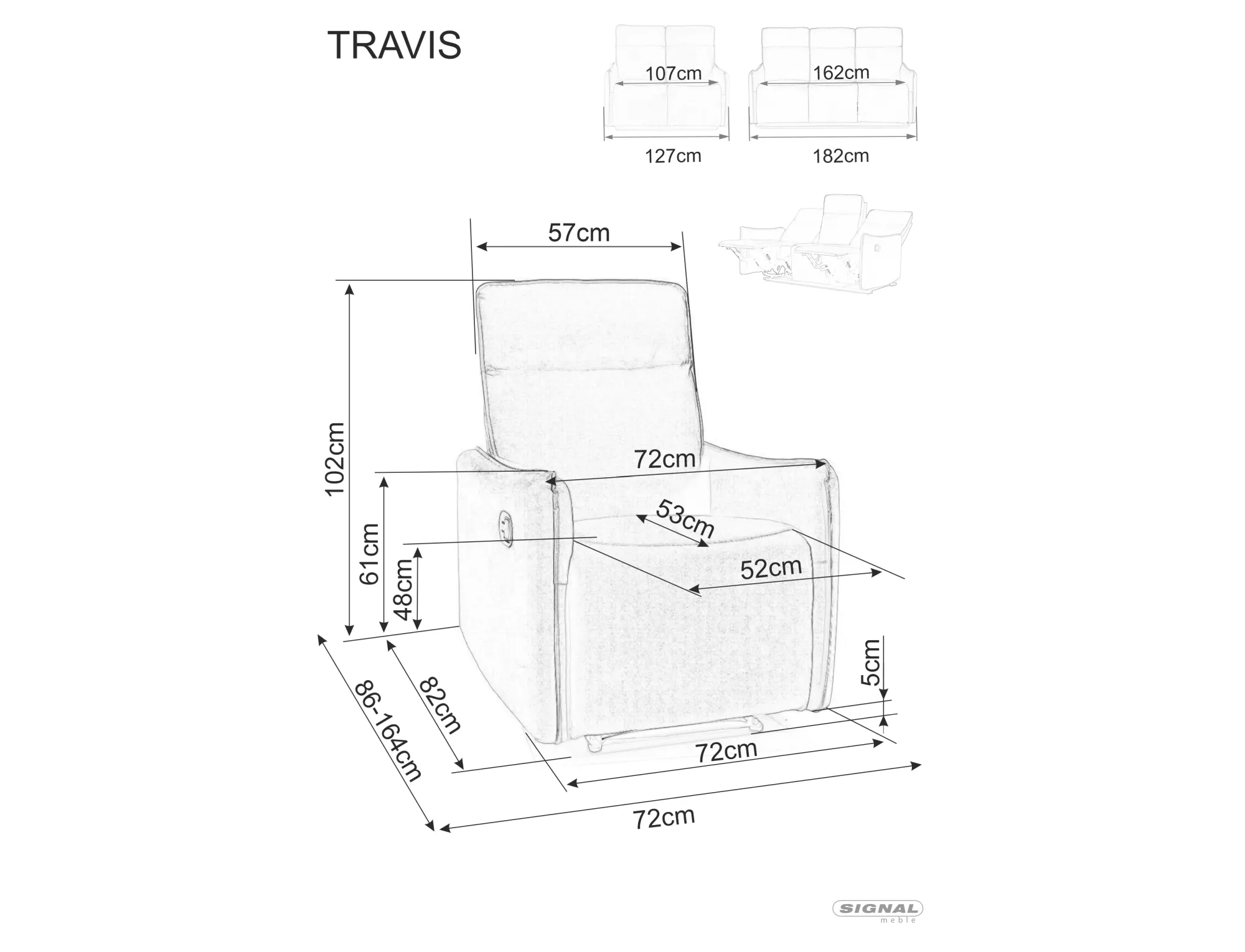 Travis 2 samta dīvāns TRAVIS2VSZ — 8 attēls