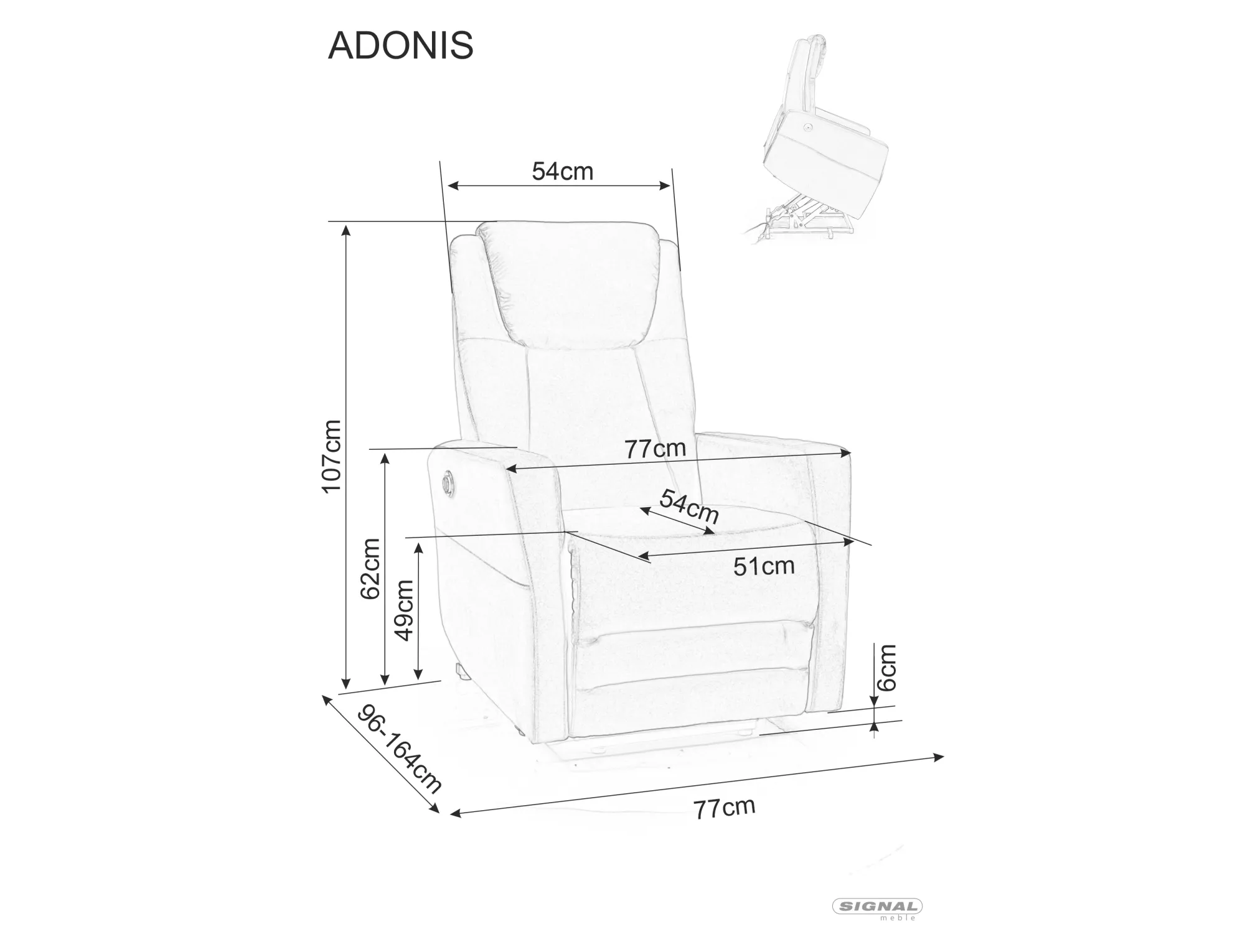 Adonis samta atpūtas krēsls ADONISVSZ — изображение 7