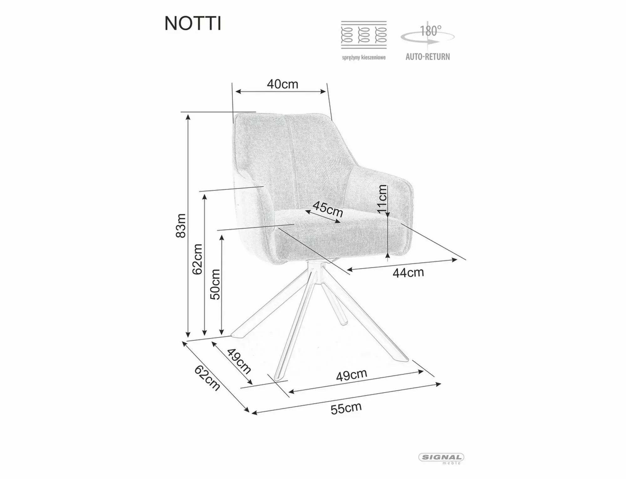 Notti Brego NOTTIBRCOL krēsls — изображение 8