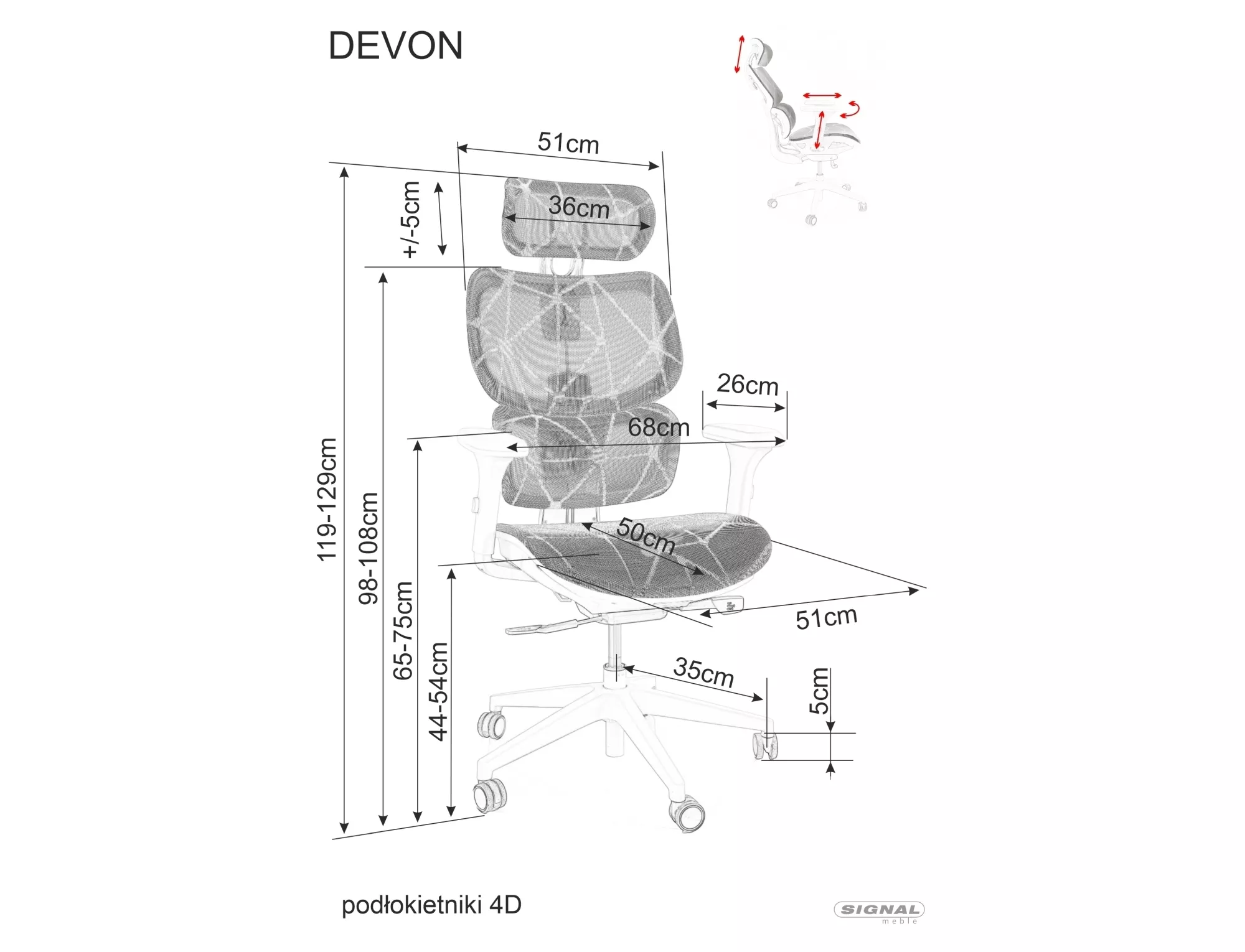 Devon OBRDEVONC grozāmais krēsls — изображение 6