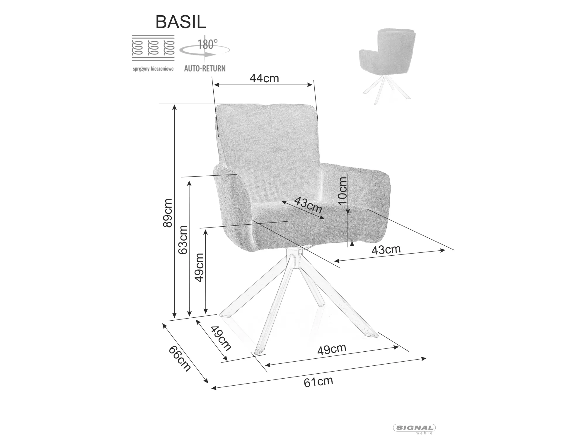 Bazila vārda krēsls BASILVACBE — 4 attēls