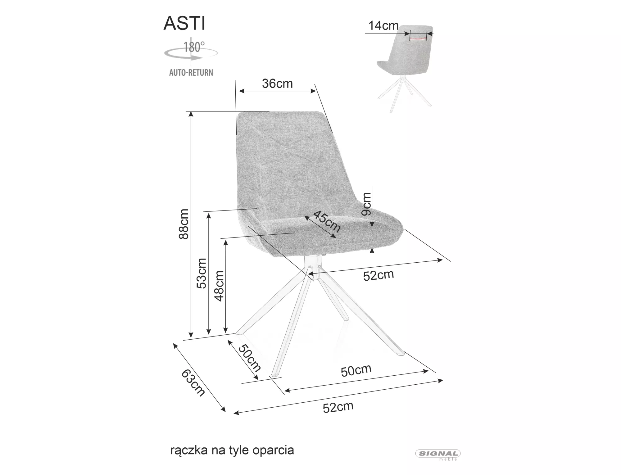 Asti Brego krēsls ASTIBRCWRZ — изображение 5