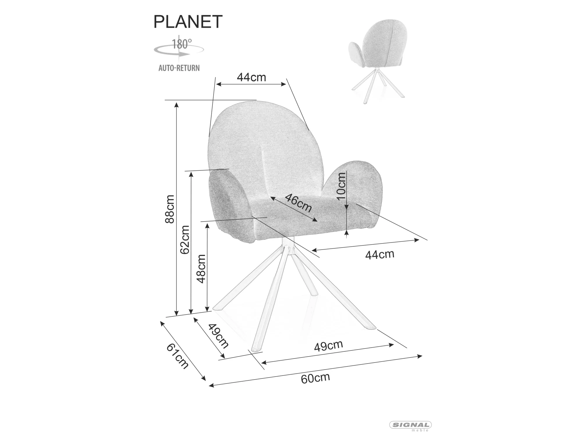 Planet Raven krēsls PLANETRCBE — изображение 10