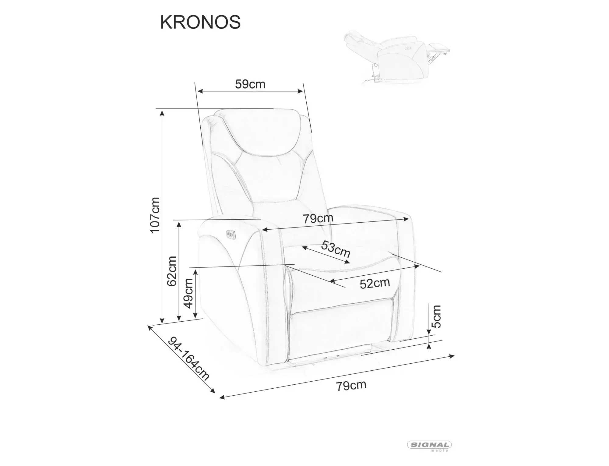 Kronos samta atpūtas krēsls "KRONOSVSZ" — изображение 3