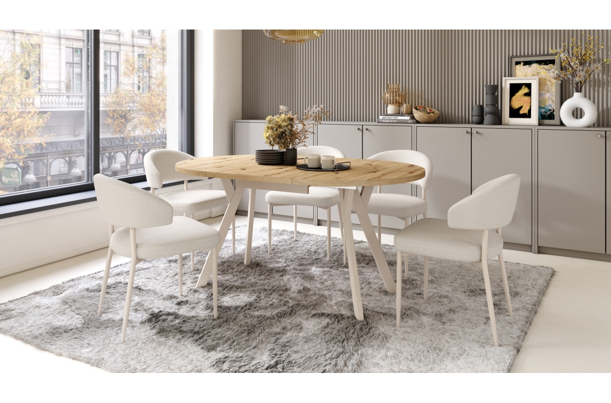 IRIS Beige (Basel 24 audums) / bēšs rāmis - MODERNS BOHO STILA APVILKTS DZĪVOJAMĀS ISTABAS / ĒDAMISTABAS KRĒSLS — изображение 2