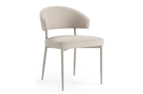 IRIS Beige (Basel 24 audums) / pelēkbēšs rāmis (kašmirs) – MODERNS BOHO STILA APVILKTS DZĪVOJAMĀS ISTABAS / ĒDAMISTABAS KRĒSLS