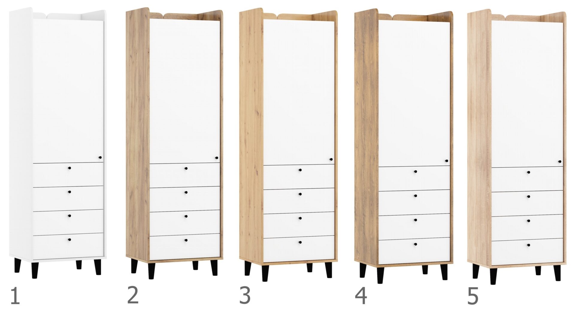 CELO mēbeles 01 1D4S veļas skapis — 7 attēls