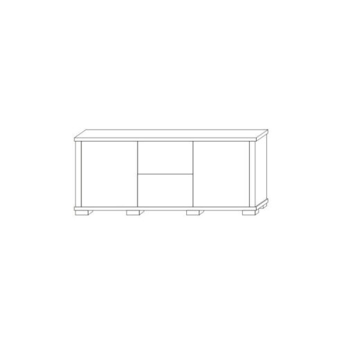 1S kumode + 2DPE stienis KACPER 140 cm