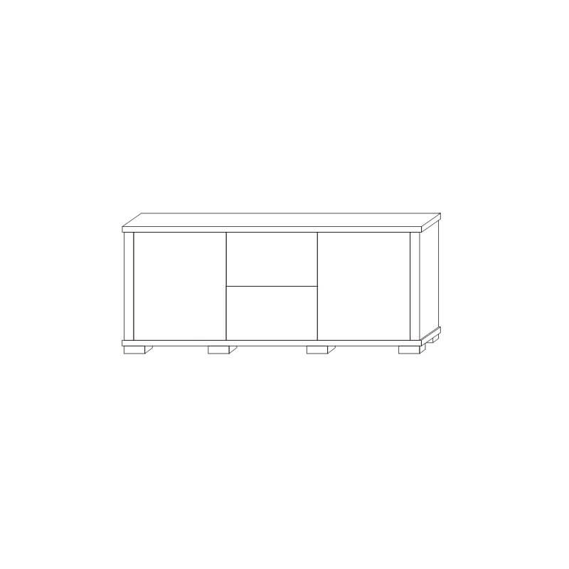 1S kumode + 2DPE stienis KACPER 140 cm