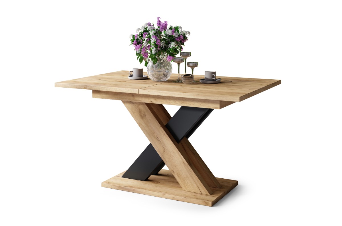 KARO Craft ozols zelta/matēti melns - MODERNS ZEMS GALDIŅŠ, LĪDZ 180 CM GARUMAM! — 2 attēls