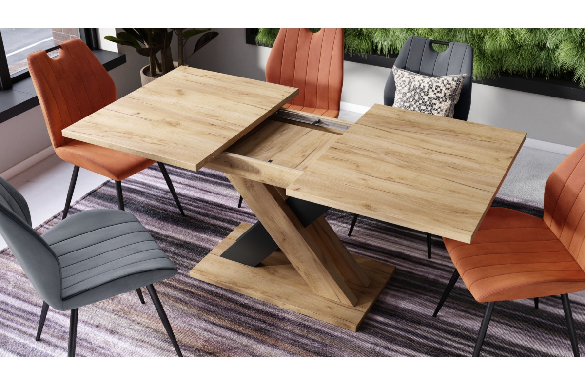 KARO Craft ozols zelta/matēti melns - MODERNS ZEMS GALDIŅŠ, LĪDZ 180 CM GARUMAM! — 4 attēls