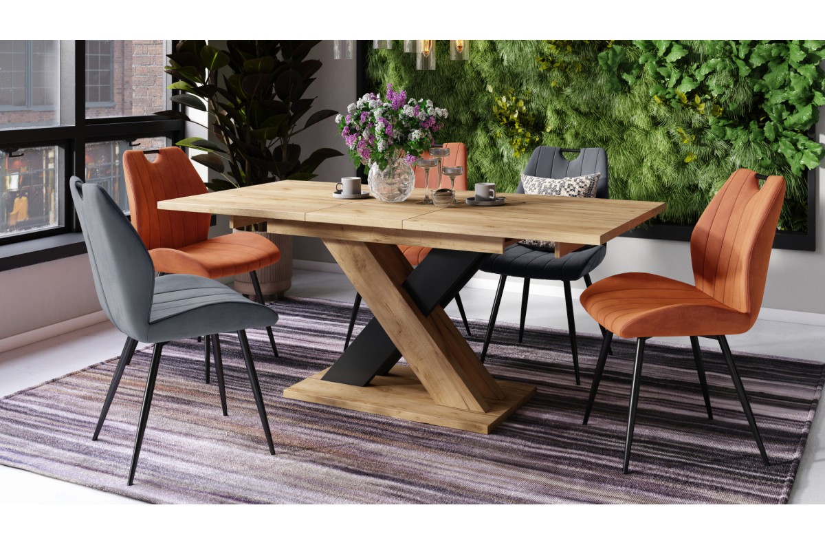 KARO Craft ozols zelta/matēti melns - MODERNS ZEMS GALDIŅŠ, LĪDZ 180 CM GARUMAM! — 5 attēls