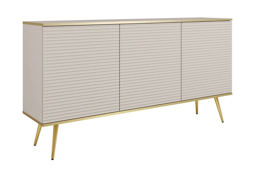 Oro K160 bēša apmalota MDF kumode