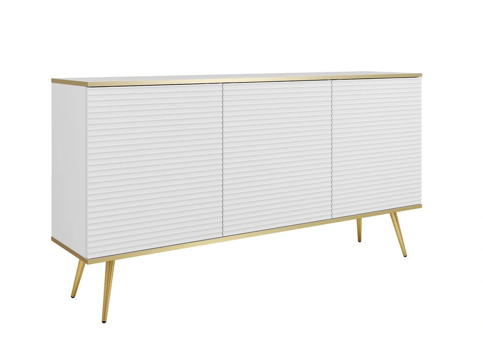Kumode ar skapīšiem Oro K160 balta, rievota MDF