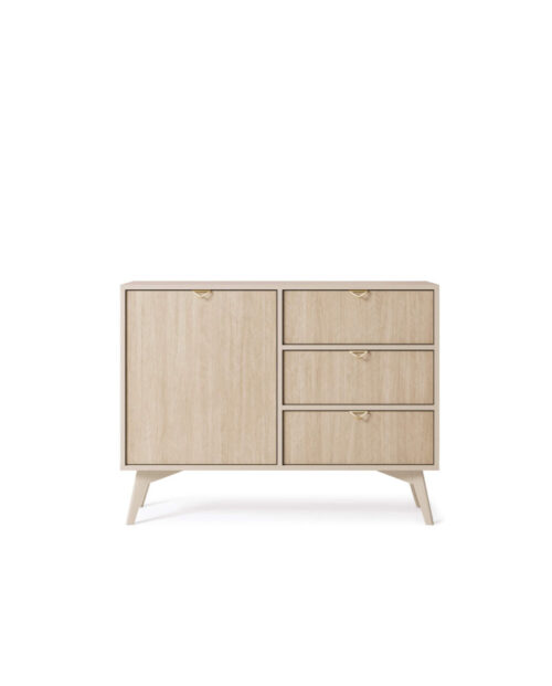Forest KSZD106 kumode ar durvīm, bēša/skandināvu raksts