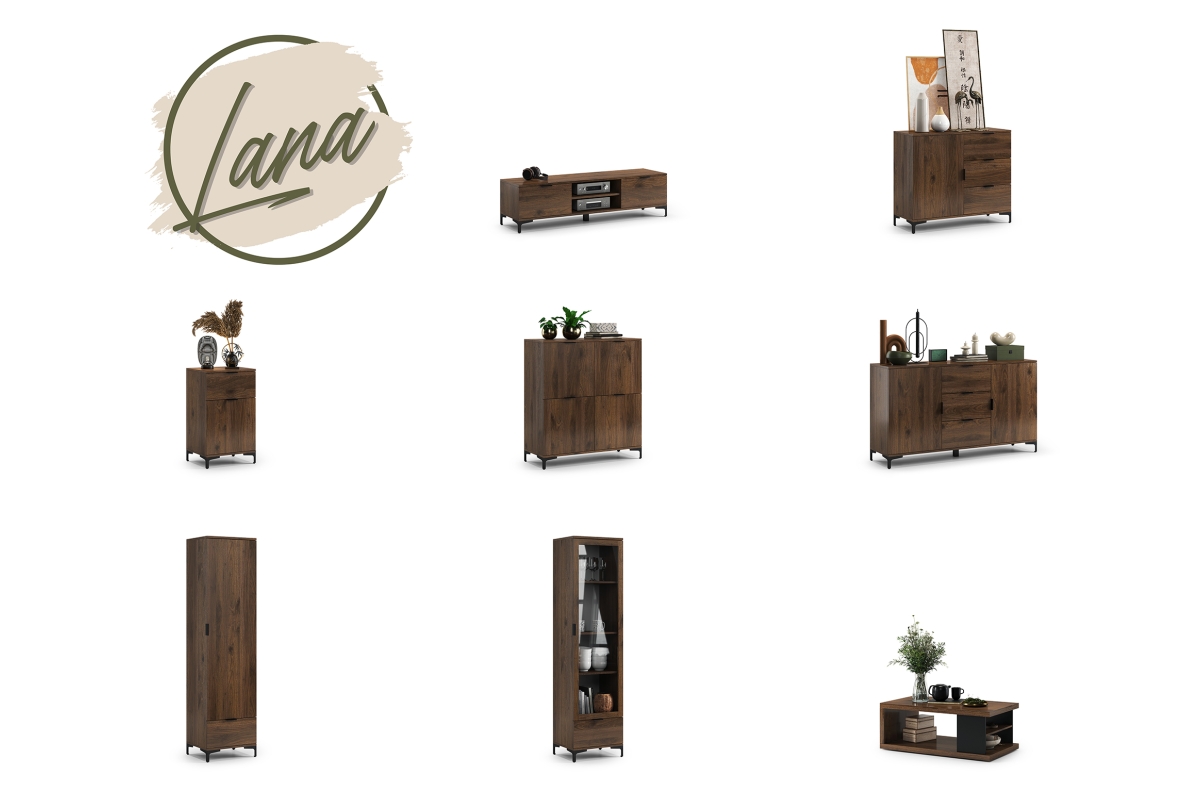 LANA K-100S Eleganta valrieksta kumode - Paceļams skapis ar atvilktnēm — 7 attēls