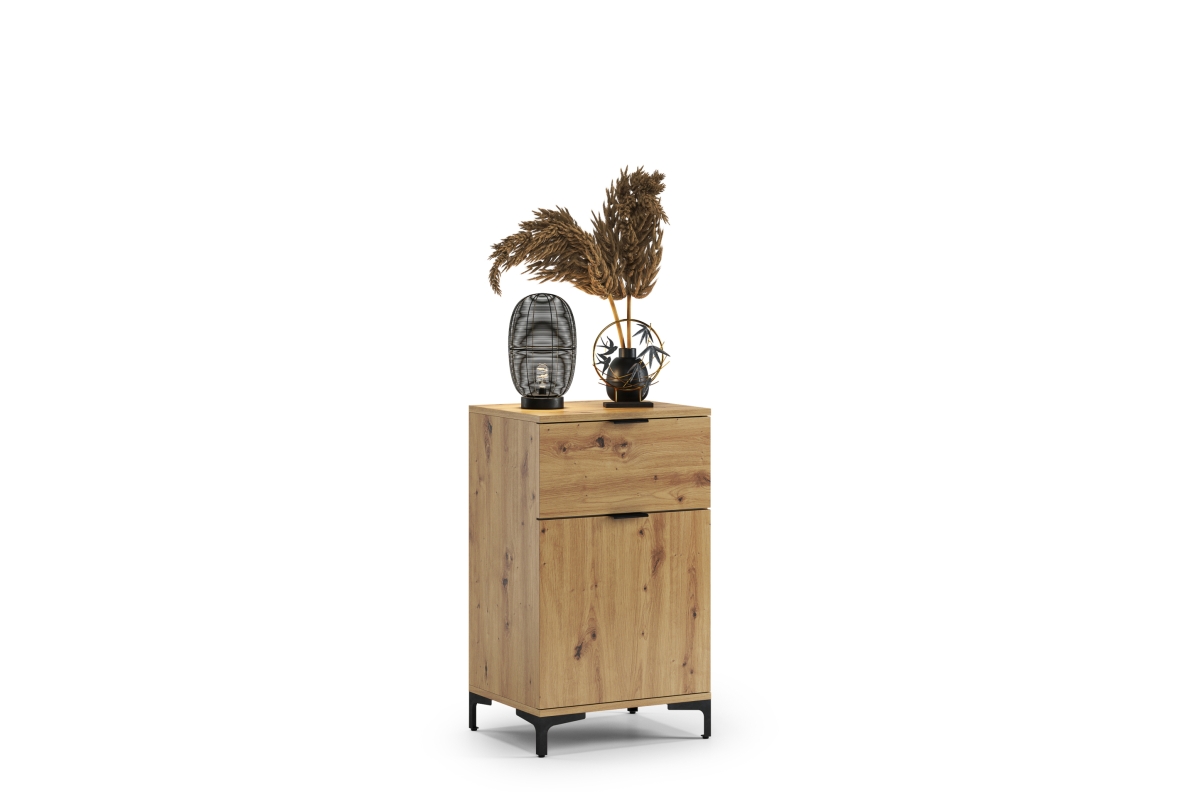 LANA K-50S Artisan Oak kumode - brīvstāvošs skapis ar atvilktni