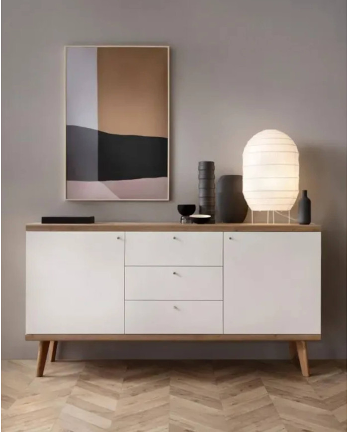 Primo PKSZ107 kumode ar durvīm, Riviera Oak/White — изображение 6