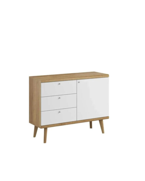 Primo PKSZ107 kumode ar durvīm, Riviera Oak/White