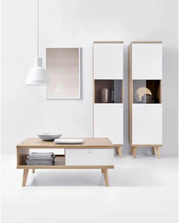 Primo PKSZ107 kumode ar durvīm, Riviera Oak/White — изображение 7