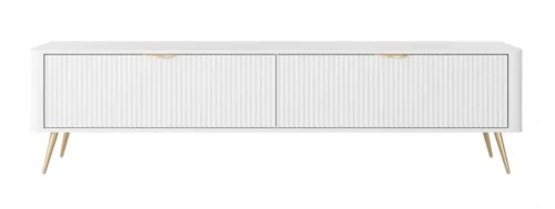 Lante TV skapis 200 cm uz augstām kājām, balts