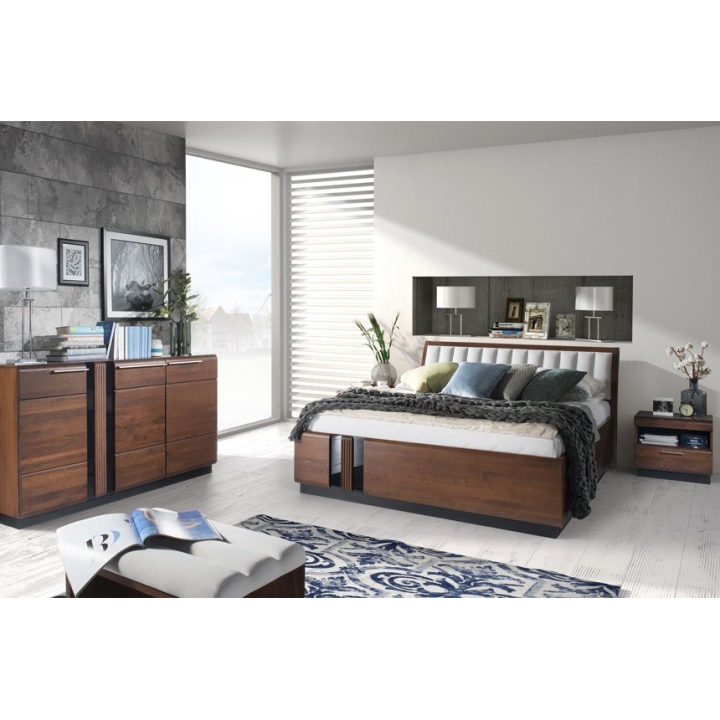 Gulta 160 cm Porti Type 76 Šokolādes ozols Szynaka Furniture — изображение 4
