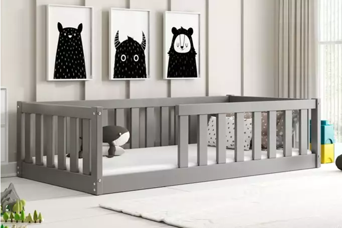 Bella Sima vienvietīga bērnu gulta 80x160, grafīta krāsā — изображение 3