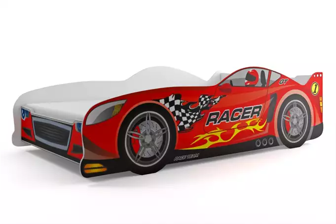 Vienvietīga bērnu gulta "Cars" 80x160, sarkana — 2 attēls